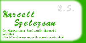marcell szelezsan business card